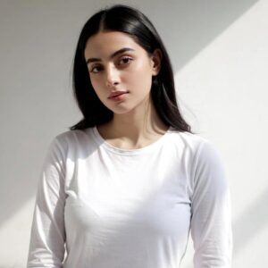 White Color Female Full Sleeves T-Shirt