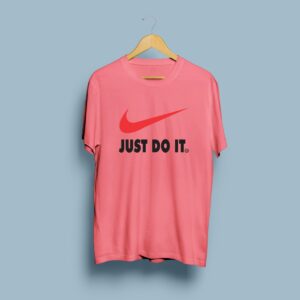 Just Do it Branded Pink T-Shirt for Females