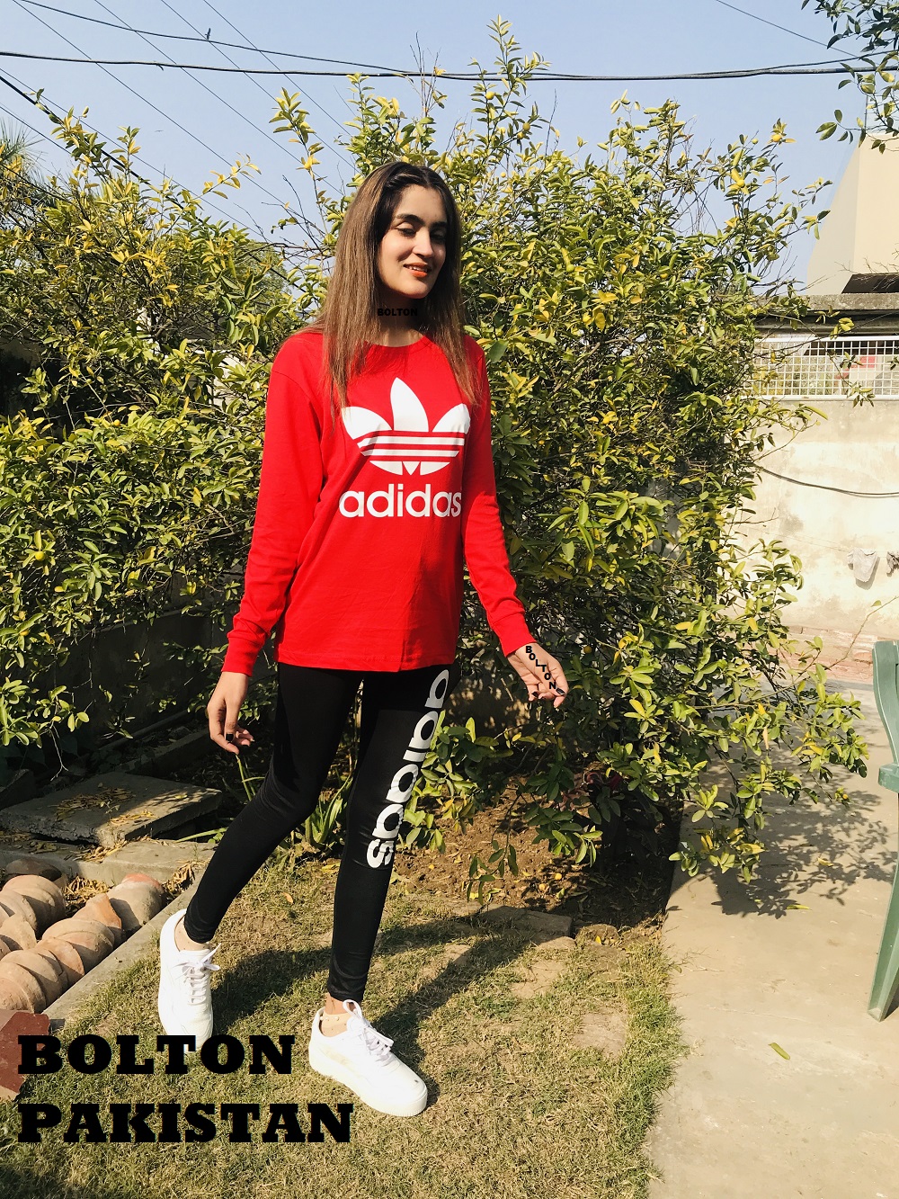 Adidas Gym Track Suit Full Sleeves - Red - Image 2