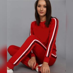 Ladies Track Suit Red