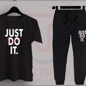 Black Just Do It Gym tracksuit