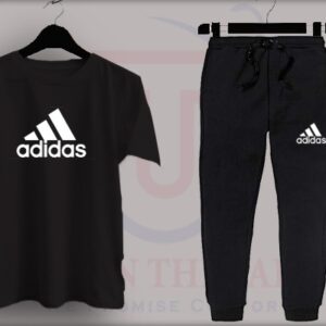 Adidas gym tracksuit black