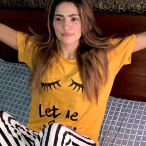 night suit women let me sleep yellow