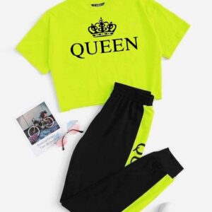 Queen Female Tracksuit Neon Green