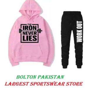 Iron Never Lies Winter gym tracksuit for Men and Women Pink