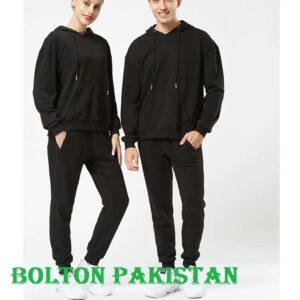 Black winter plain tracksuit gym suit for Men and Women